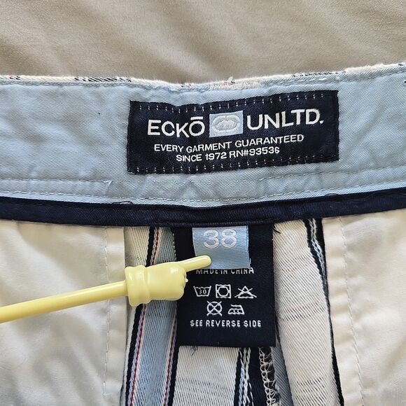 ECKO UNLTD Men's Dark and Light Blue Plaid Classic Relaxed Fit Cotton Shorts 38 - Picture 6 of 11